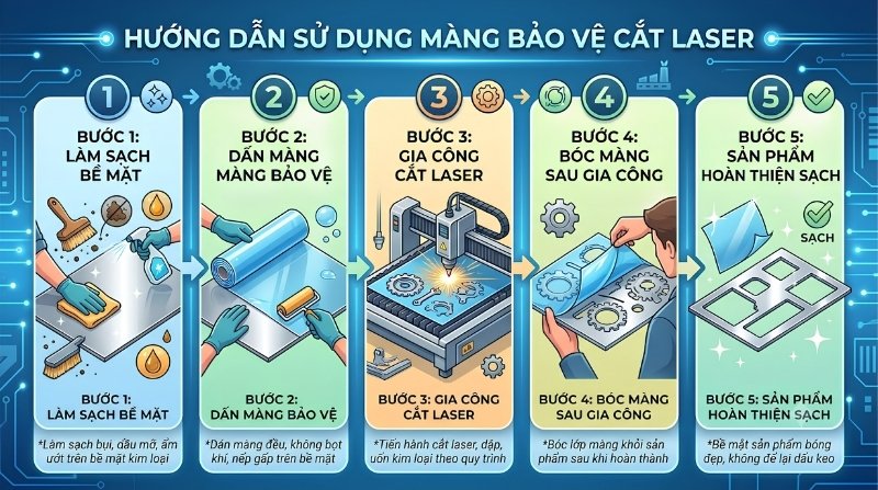 Hướng dẫn sử dụng màng bảo vệ cắt laser